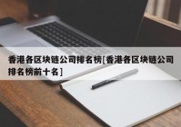 香港各区块链公司排名榜[香港各区块链公司排名榜前十名]